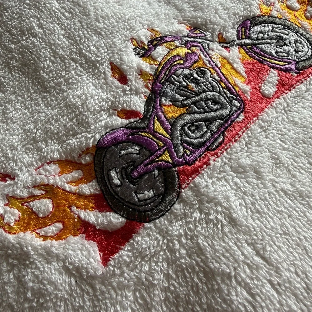 Embroidered Motorcycle Towel